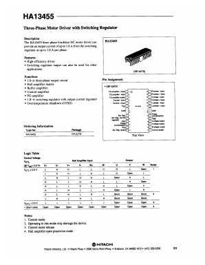 HA13455 Datasheet PDF Hitachi -> Renesas Electronics
