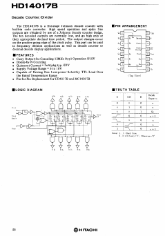 HD14017B Datasheet PDF Hitachi -> Renesas Electronics