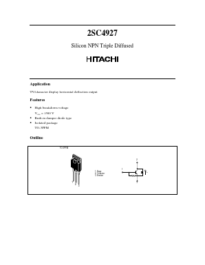 C4927 Datasheet PDF Hitachi -> Renesas Electronics
