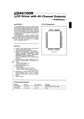 HD44100R Datasheet PDF Hitachi -> Renesas Electronics