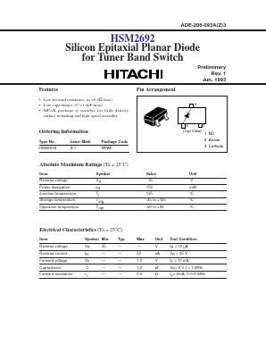 HSM2692 Datasheet PDF Hitachi -> Renesas Electronics