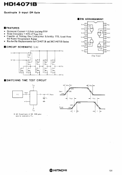 HD14071B Datasheet PDF Hitachi -> Renesas Electronics