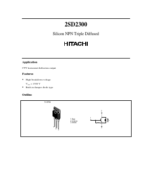 2SD2300 Datasheet PDF Hitachi -> Renesas Electronics