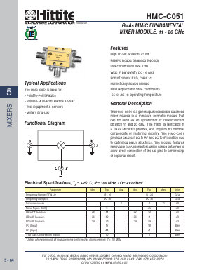 HMC-C051 Datasheet PDF Hittite Microwave