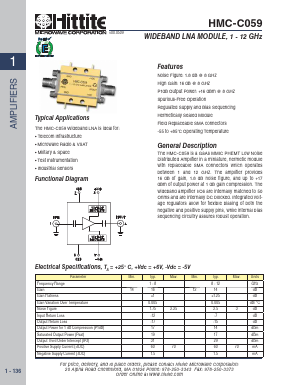 HMC-C059 Datasheet PDF Hittite Microwave