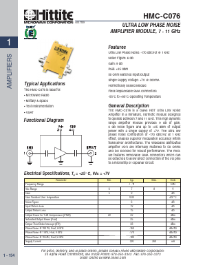 HMC-C076 Datasheet PDF Hittite Microwave