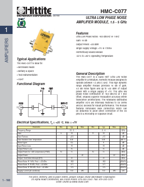 HMC-C077 Datasheet PDF Hittite Microwave