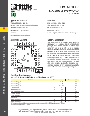 HMC709LC5 Datasheet PDF Hittite Microwave