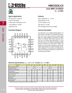HMC523LC4 Datasheet PDF Hittite Microwave
