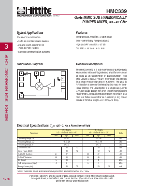 HMC339 Datasheet PDF Hittite Microwave