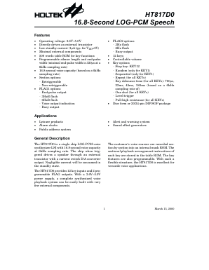 HT817D0 Datasheet PDF Holtek Semiconductor
