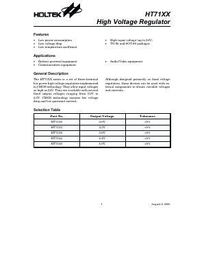 HT7130 Datasheet PDF Holtek Semiconductor