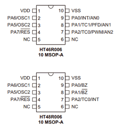 HT46R006 Datasheet PDF Holtek Semiconductor