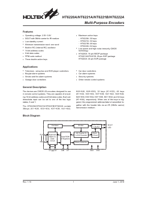 HT6221B Datasheet PDF Holtek Semiconductor