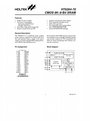 HT6264 Datasheet PDF Holtek Semiconductor