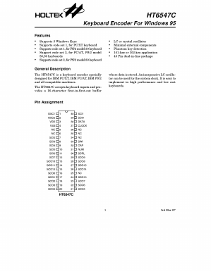 HT6547C Datasheet PDF Holtek Semiconductor