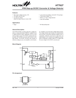 HT7627 Datasheet PDF Holtek Semiconductor