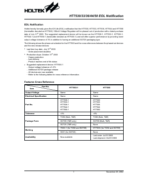 HT7533-1 Datasheet PDF Holtek Semiconductor