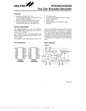 HT6320 Datasheet PDF Holtek Semiconductor