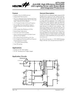 HT7L2102 Datasheet PDF Holtek Semiconductor