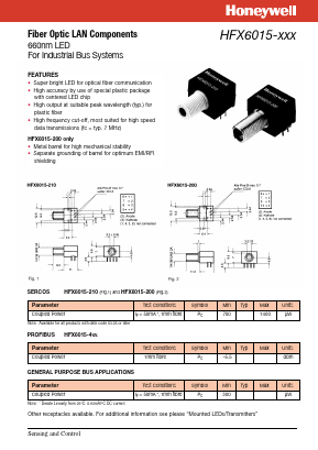 HFX6015-XXX Datasheet PDF Honeywell International