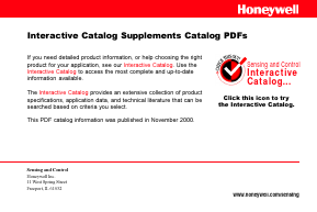 2NT1-8 Datasheet PDF Honeywell International