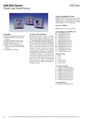 CSNA451 Datasheet PDF Honeywell International