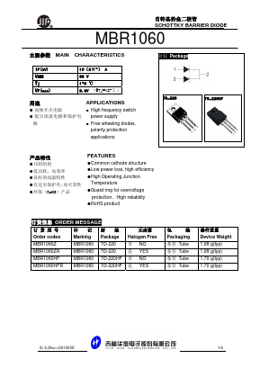 MBR1060Z Datasheet PDF Jilin Sino-Microelectronics