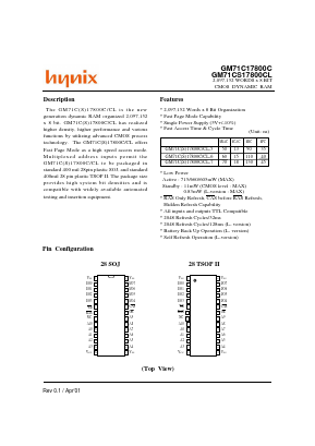 GM71CS17800CL-5 Datasheet PDF Hynix Semiconductor