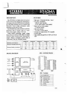 HY6264A-85 Datasheet PDF Hyundai Micro Electronics