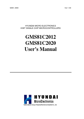 GMS87C2020K Datasheet PDF Hyundai Micro Electronics