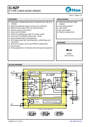 IC-NZPQFN24-4X4 Datasheet PDF IC-Haus GmbH
