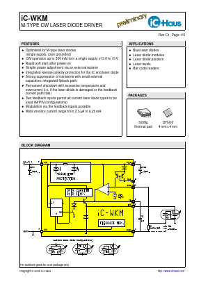IC-WKM Datasheet PDF IC-Haus GmbH