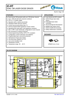 IC-HTQFN28 Datasheet PDF IC-Haus GmbH