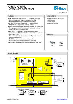 WKSO8 Datasheet PDF IC-Haus GmbH