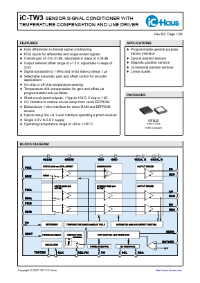 IC-TW3 Datasheet PDF IC-Haus GmbH