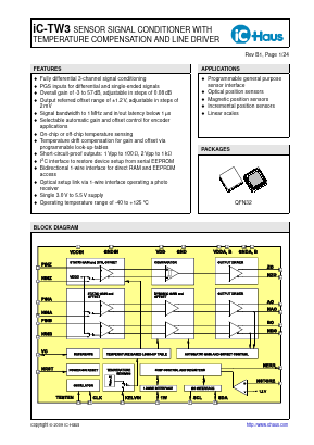 IC-TW3 Datasheet PDF IC-Haus GmbH