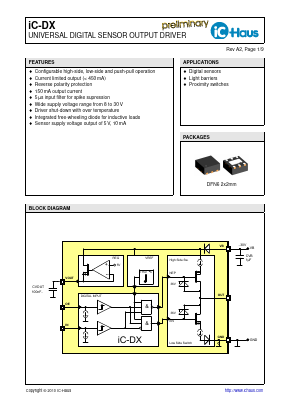 IC-DXDFN6 Datasheet PDF IC-Haus GmbH
