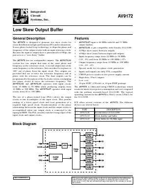 ICS9172-01 Datasheet PDF Integrated Circuit Systems