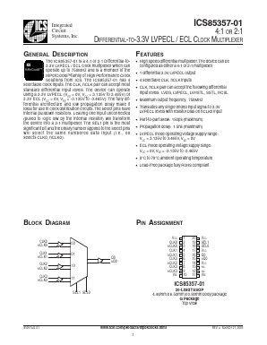 ICS85357-01 Datasheet PDF Integrated Circuit Systems