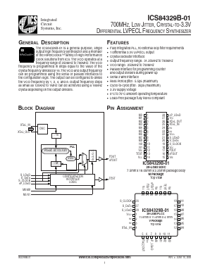 ICS84329BM-01 Datasheet PDF Integrated Circuit Systems