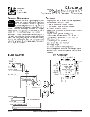 ICS84330-03 Datasheet PDF Integrated Circuit Systems