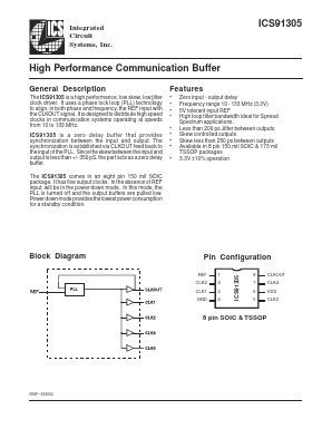 ICS91305 Datasheet PDF Integrated Circuit Systems