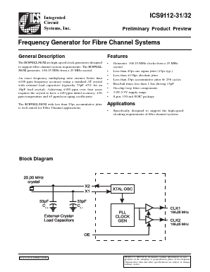 ICS9112M-31 Datasheet PDF Integrated Circuit Systems