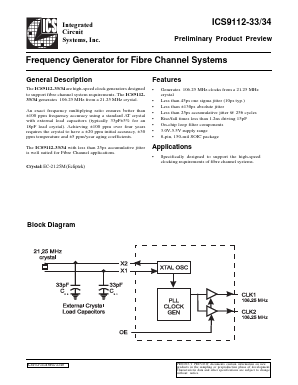 ICS9112M-33 Datasheet PDF Integrated Circuit Systems