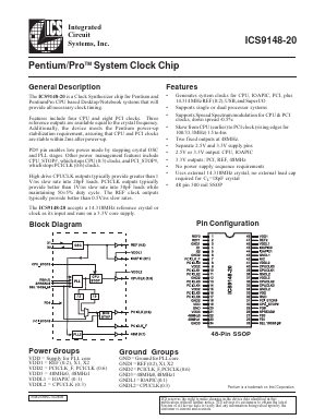 AV9148F-20 Datasheet PDF Integrated Circuit Systems