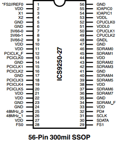 ICS9250-27 Datasheet PDF Integrated Circuit Systems