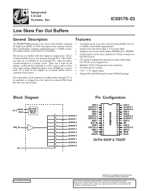 ICS9179-03 Datasheet PDF Integrated Circuit Systems