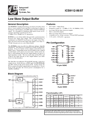 ICS9112-06 Datasheet PDF Integrated Circuit Systems