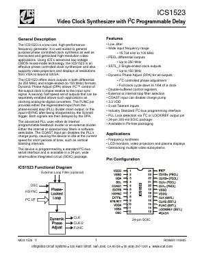 ICS1523MLF Datasheet PDF Integrated Circuit Systems